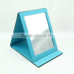Standing Leather Makeup Fold Mirror thumbnail-1