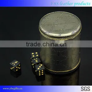 Manufacturer Direct High-grade PU Custom Leather Dice Cup With Dices thumbnail-3