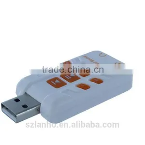 2016 New Wholesale USB External 8.1 Channel 3D Virtual Audio Sound Card Adapter White Color thumbnail-1