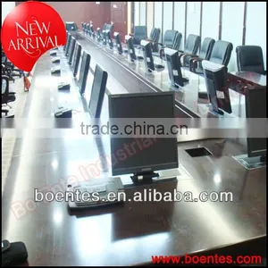 Conference Table Top 19 Inch LED Monitor Lift System With Remote Control thumbnail-1