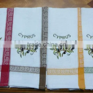 Yarn Dye Tea Towel With Embroidery thumbnail-2