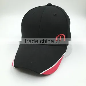 Wholesale Custom Made 6 Panel Black Cotton Twill Baseball Cap thumbnail-3