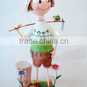 Outdoor Decoration Metal Doll Flower Pots thumbnail-1