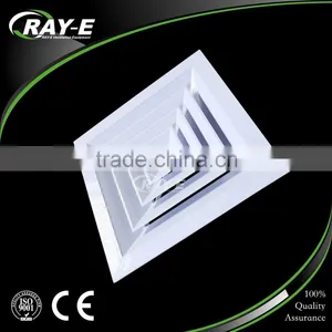 Factory Price Aluminum Air Ventilation System 4 Way Supply Duct Ceiling Square Air Diffuser thumbnail-1