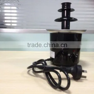 New Arrival Mini Home Stainless Steel 3-tiers Cheap 110v/220v Chocolate Fondue Fountain thumbnail-1