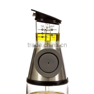 Oil-Vinegar Bottle/Dispenser With Measured Top for Controlled Pouring thumbnail-3
