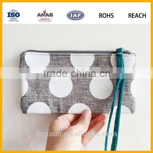 Custom Makeup Travel Promotional Fashion JUTE Cosmetic Bags,JUTE Make up Brushes Bag thumbnail-1