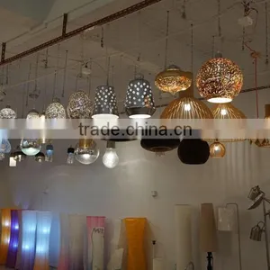 Chrome Metal Chandelier Frames Clear Crystal Beads Modern Pendant Lamp / Light thumbnail-2