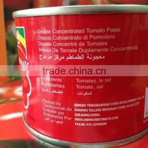 Manufacturer 28%-30% Natural Canned China Tomato Paste 198g Tin Factory Double Concentrated thumbnail-1