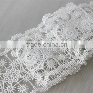 High Quality 100% Polyester Circles Embroidery Designs Flower Lace thumbnail-5