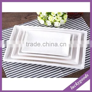 Blank Round Melamine Plate White Dinner Plate Flat Plate for Hotel thumbnail-2