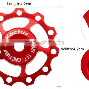 Kactus Cycling MTB Guide Roller Wheel Rear Derailleur Pulley Alluminum Alloy CNC 11T for SHIMANO SRAM thumbnail-6