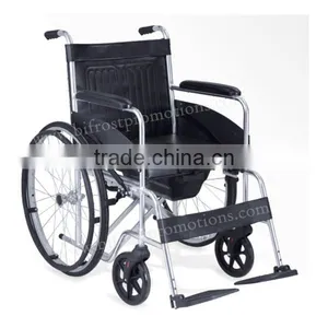 Manual Folding Commode Wheelchair With Toilet thumbnail-1