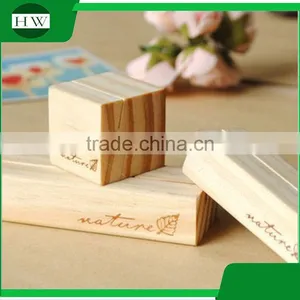 Cheap Square Wood Photo Name Business Card Holder thumbnail-2