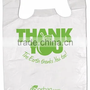 Compostable Biodegradable T-shirt PLA Shopping Bags thumbnail-1