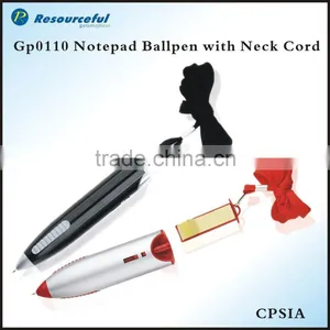 Wholesale Promotional Gift Plactis Notepad Ballpen With Lanyard thumbnail-2