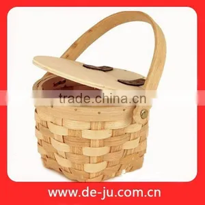 Professional Cheap Rectangular Bread Bamboo Picnic Basket thumbnail-1