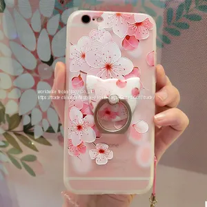 Pretty Cell Phone Case Cover Soft Tpu Silicone Mobile Phone Cases for IPhone7/7Plus/6/6s/6plus/6splus With Ring Holder thumbnail-2