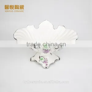 Wholesale Ceramic Candy Dish Golden,fruit Tray Ceramic Material thumbnail-2