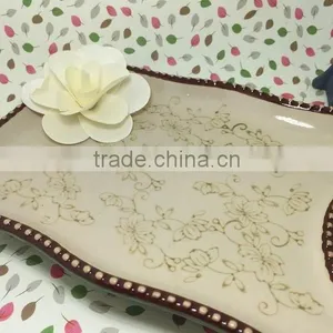Daily Use Hand-painted Stocked Porcelain Dinner Plates High Quality Porcelain Plate thumbnail-3