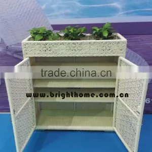 Outdoor Rattan Corner Shoe Cabinet Case thumbnail-2