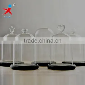Different Heading Standing Dome Glass Cover With Black Wood Bottom thumbnail-1