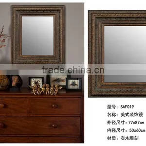 Hand Carved Decorative Wood Mirror Frame thumbnail-5