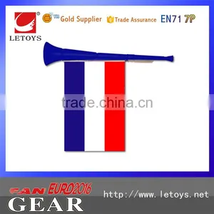 French Horn, Blue Horn, Horn With Flag, Cheering Horn thumbnail-1