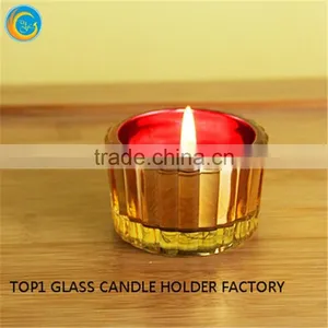 Decorative Colored Glass Tealight Candle Holder Small Size Candle Jar thumbnail-5