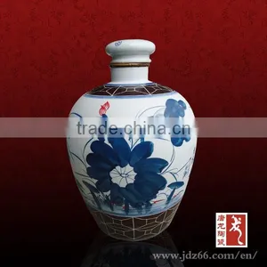 Ancient Style Excellent Quality Handpainting Ceramic Jars With Lids for Wine Made in China thumbnail-1