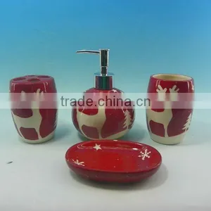 CHRISTMAS CERAMIC BATHROOM SETS thumbnail-1