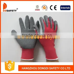 DDSAFETY Hot Sale In 2016 Red Nylon With Grey Latex Gloves thumbnail-1