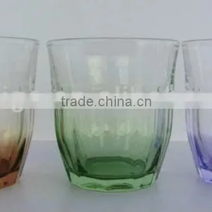 GH270 Glass Drinking Cup With Colorful Spray thumbnail-1