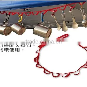 Adjustable PP Webbing Hanging Tape Hooks For Camping thumbnail-1