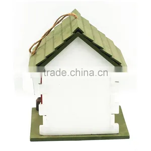 Green and Red Garden Decoration Bird Cage Antique Wooden Bird Cage thumbnail-3