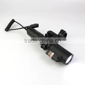 Tactical Professional Hunting 1000 Lumens CREE T6 LED Flashlight With Strobe Light Attached With Red Laser Sight thumbnail-3