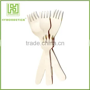 Custom Printing Logo Disposable Wooden Chip Forks thumbnail-2