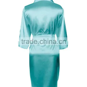 Customized Temptation Sexy Luxurious Robes Satin Silk Dreen Kimono Sleepwear Fashion Robe For Wedding Dress Honeymoon thumbnail-4