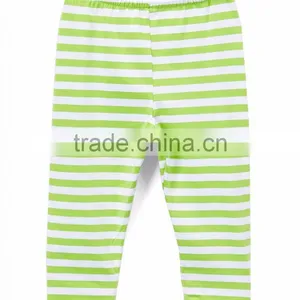 Capri Yoga Pants Green & White Stripe Girls Capri Pants High Quality Women Designer Capri Pants thumbnail-3