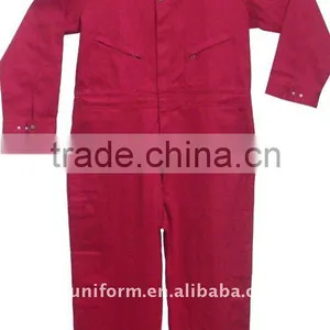 Red Flame Resistant Work Overall thumbnail-1