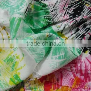Hot Sales Colourful Fresh Viscose/rayon Woven Fabric Various Printed for Ladies Dress, 100% Spun Rayon Printed Fabric thumbnail-1