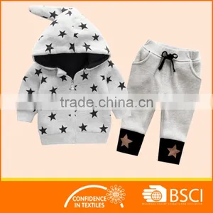 Cardigan Witch Desgin Jacket+Pant Wholesale Kids Outfits 2 PCS Children Clothing Set thumbnail-1