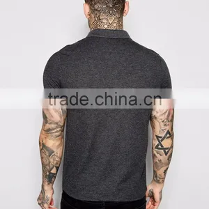 100% Cotton Yarn Dyed Men's Muscle Polo Shirt With Embroidery Design In Your Own Style Men's Short Sleeve Polo Shirts Stretch-Co thumbnail-4