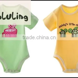 100% Wholesale Organic Cotton Baby Elephant and Crocodile Animal Printed Bodysuits,rompers thumbnail-3