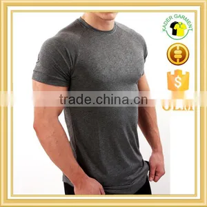 Long Line T-shirt Men Tri Blend t Shirt Slim Fit t Shirt Wholesale China thumbnail-3