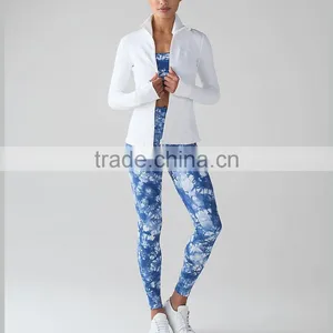 2017 China Wholesale Sublimation Yoga Pants Manufacturer Custom Made High Waist Active Wear Slim Fit Yoga Leggings for Women thumbnail-1