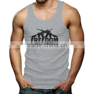 China Custom Gym Stringer Tank Top,blank Gym Mens Stringer Singlet Wholesale thumbnail-3