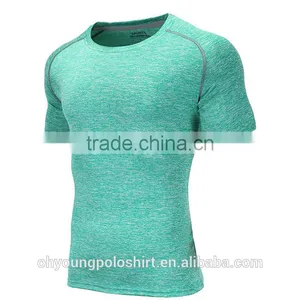 95%polyester 5%spandex Slim Fit Gym Clothing Mens Dri Fit T-shirt Running Tee Shirt Quick Dry Tshirt Onlie Shopping thumbnail-3