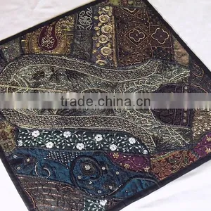 Designer Interior Decoration Ethnic Sari Pillow 26" thumbnail-1