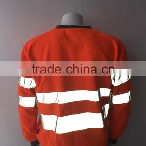 100% Polyester Inner Brush Fleece hi Vis Sweatshirt Meet EN ISO20471 thumbnail-4